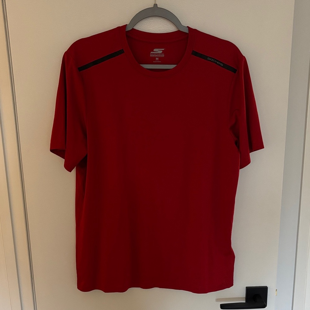Red Skechers Men's Workout Shirt